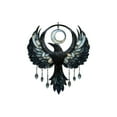 thumbnail image 1 of Crescent Moon Raven Acrylic Suncatcher, 2026 New Spirit Birds Hummingbird, Cute Birdsun Catchers Indoor Window Christmas Decoration, Sun Catcher Panel Decor for Bird Lovers, 1 of 7