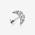 thumbnail image 1 of Crescent Moon Sparkle Pave Multi-Gem Internally Threaded Flat Back Stud Labret, 1 of 5