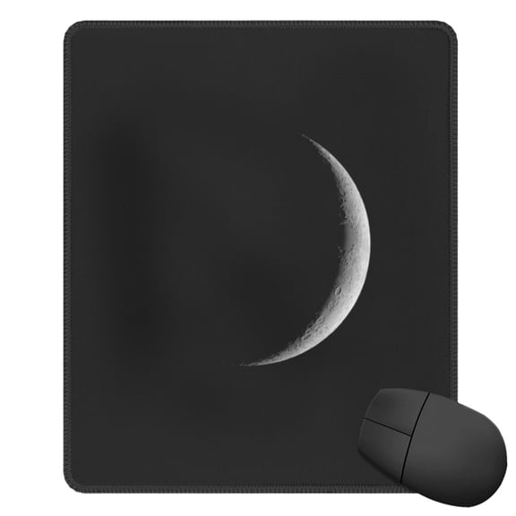 Crescent Moon Square Mousepad With Stitched Edges Mouse Mat For Gaming Office Laptop Computer Men Women 11.8"X19.8"