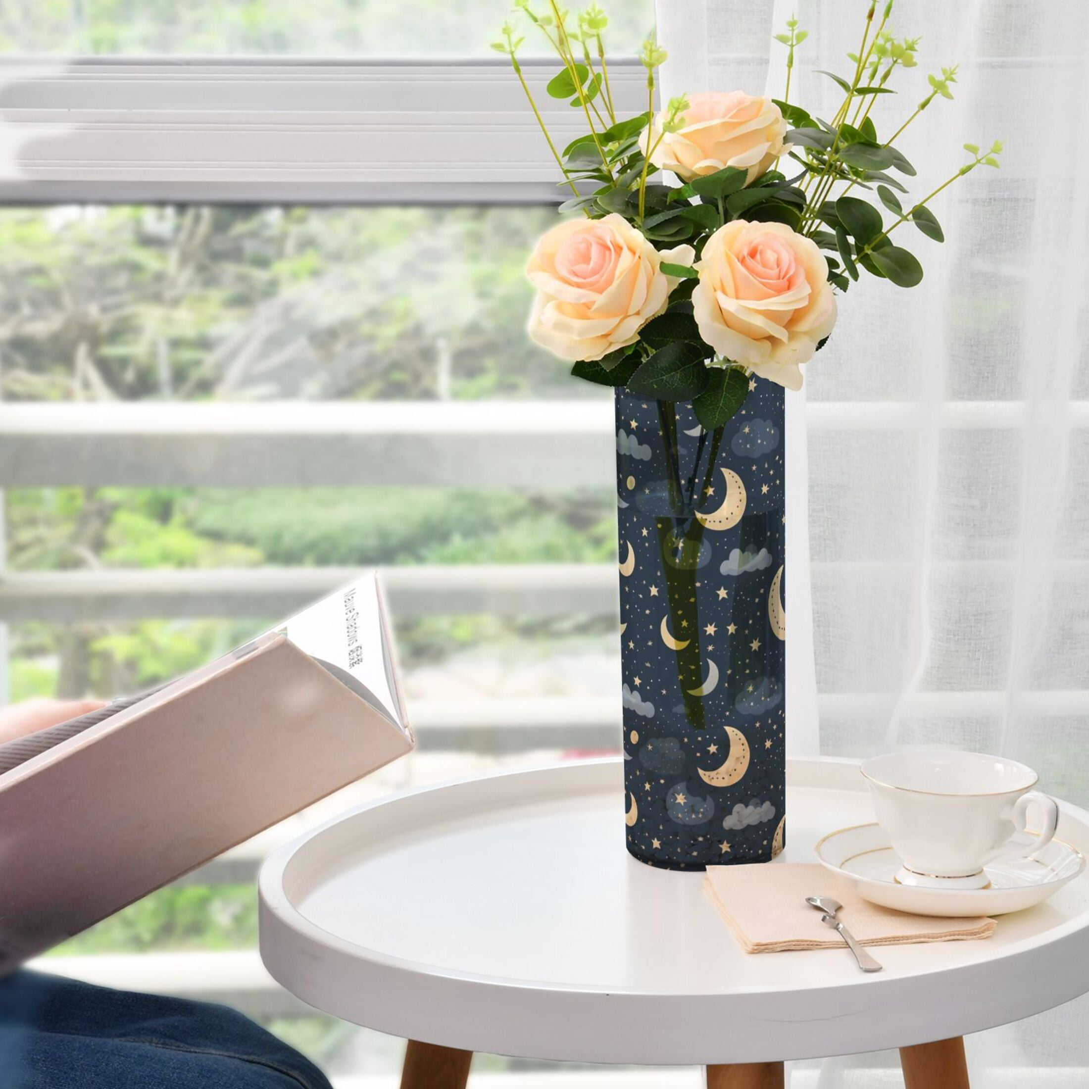 Crescent Moon Star Cloud Flower Vase 11.8x3.9 inch Vases Crescent Moon Star Cloud Flower Vase 11.8x3.9 inch Vases