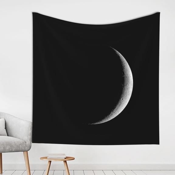 Crescent Moon Tapestry Wall Hanging For Bedroom Dorm Art Home Office Decoration 59(W) X59(L) Inch