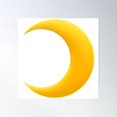 thumbnail image 1 of Crescent Moon (Waxing) Poster Wall Art, Modern Wall Decor For Living Room Bedroom, 24x36 UNFRAMED, 1 of 3