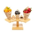thumbnail image 1 of Crescent Natural Bamboo Cone Stand - 5 slots - 10" x 4 1/2" x 4" - 1 count box, 1 of 3
