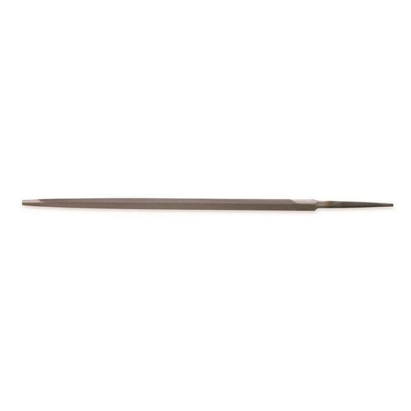 Nicholson Triangular Extra Slim Taper Hand File Without Handle, Single Cut, American Pattern, 6" Length