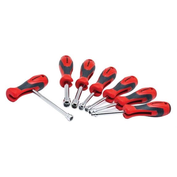 Crescent Quick-Convert Multi Size in. Metric and SAE Hollow Shaft T-Handle Nut Driver Set 13.39 in. L