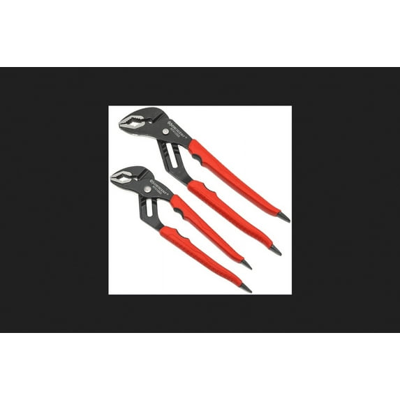 Crescent 10/12 in. Alloy Steel Tongue and Groove Joint Pliers Black/Red 2 pk