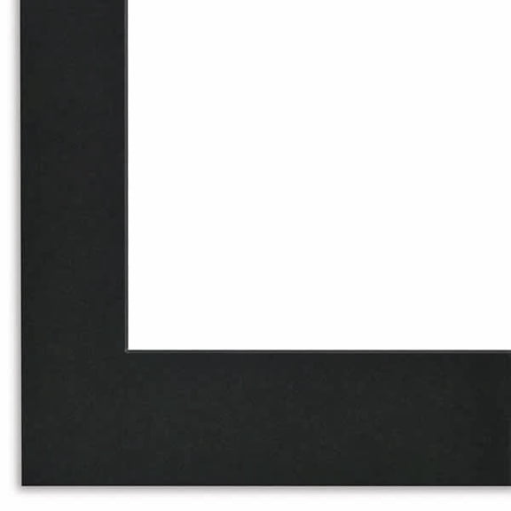 Crescent Select Conservation Solids Pre-Cut Mat - Deep Black, 4 ply, 11" x 14"