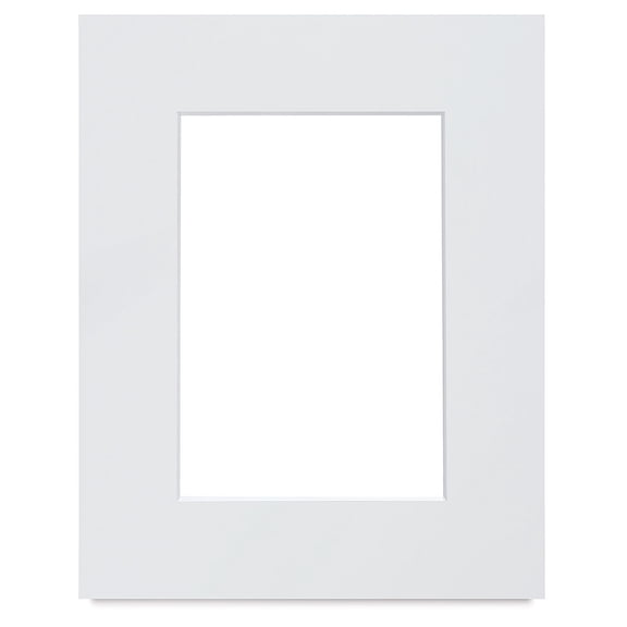 Crescent Select Conservation Solids Pre-Cut Mat - Vivid White, 4 ply, 8" x 10"