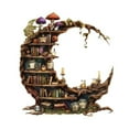 thumbnail image 1 of Crescent Shaped Acrylic Desktop Decorative Bookshelf Suitable For Home And Office Decoration Book Enthusiasts, 1 of 5