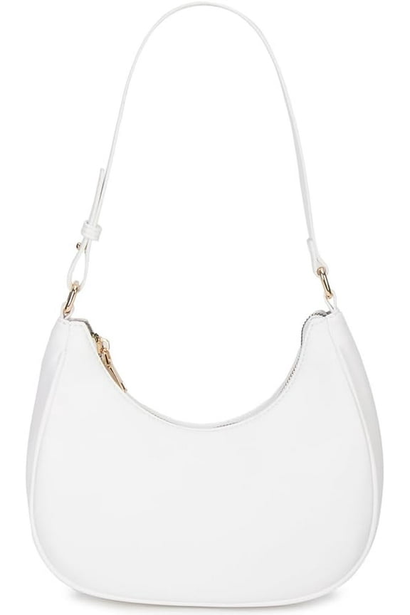 Crescent Shoulder Bags for Women Cute Hobo Tote Handbag Under the Arm Purses Mini Clutch Purse with Zipper Closure