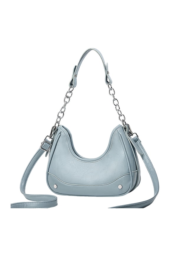 Crescent Shoulder Purses for Women Cute Hobo Bags Leather Crossbody Tote Handbags Under The Arm Mini Clutch