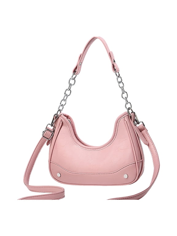 Crescent Shoulder Purses for Women Cute Hobo Bags Leather Crossbody Tote Handbags Under The Arm Mini Clutch