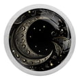 thumbnail image 1 of Crescent Sign Fluorescent Drawer Pulls with Screws - Round 4-Pack, Glow-in-the-Dark Knobs for Cabinets, Wardrobes, Dressers - Cupboard Handles, Fluorescence Pulls, 1 of 6