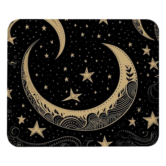 Crescent Sign Printed Square Mousepad Desk Pad Desk Mat, 8.3x9.8 Inch, Non-Slip Rubber Bottom, Suitable for Office and Gaming