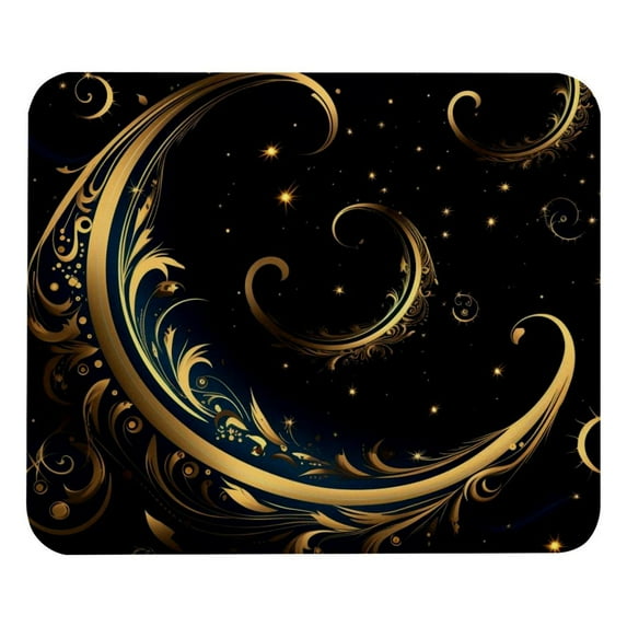Crescent Sign Square Gaming Mouse Pad Desk Mat, 8.3x9.8 Inch, Non-Slip Rubber Bottom, Printed, Suitable for Office and Gaming