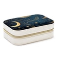 thumbnail image 1 of Crescent Sign Velvet Portable Storage Box with Removable Compartment - a Stylish Decorative Box, Bracelet Holder, and Jewelry Stand - Gift, 1 of 7