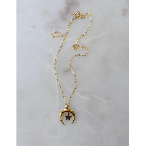 Crescent Star Necklace