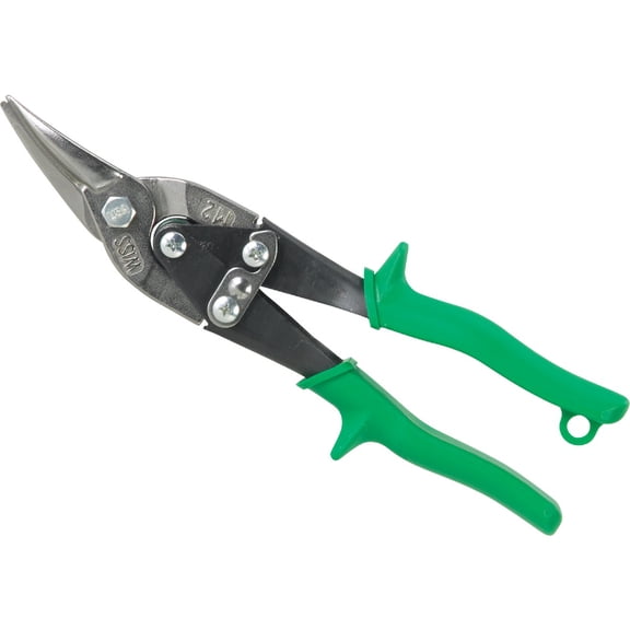 Crescent Wiss 9-3/4" Compound Action Straight & Right Cut Aviation Snips Tool - Heavy Duty Metal Cutter Scissors - M2R