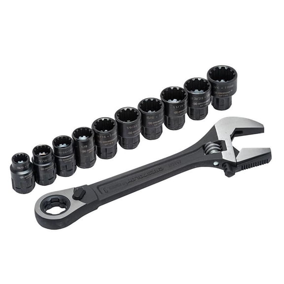 Crescent X6 Pass-thru Adjustable Wrench Set, 11 Piece