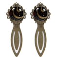 thumbnail image 1 of Crescent moon symbol Vintage Copper-Colored Lace Bookmarks: a Stainless Steel Reading Accessory Set -Book Markers for Book Lovers, 1 of 5