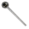 thumbnail image 1 of Crescent moon symbol Vintage Silver Lace-Edged Bookmark: the Gift for Book Lovers and Readers, 1 of 5