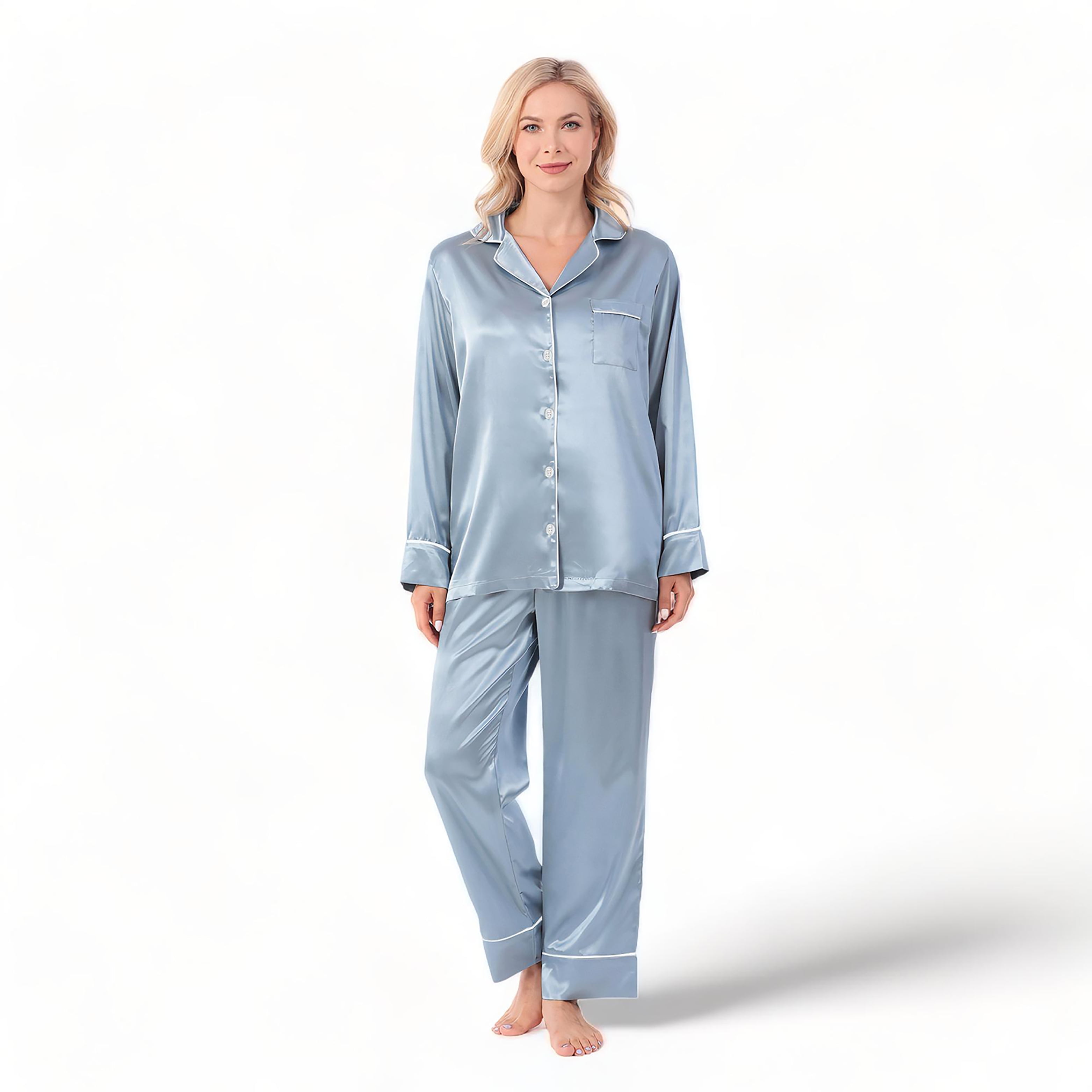 Crescentt Pearl Silk Satin Pajama Set Unparalleled Comfort & Elegance ...