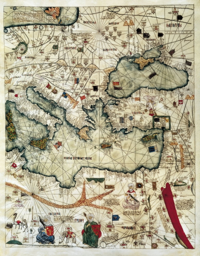 Cresquesjafuda (1350-1410) Cresquesabraham ( -1381) Canvas Art - (18 x 24)