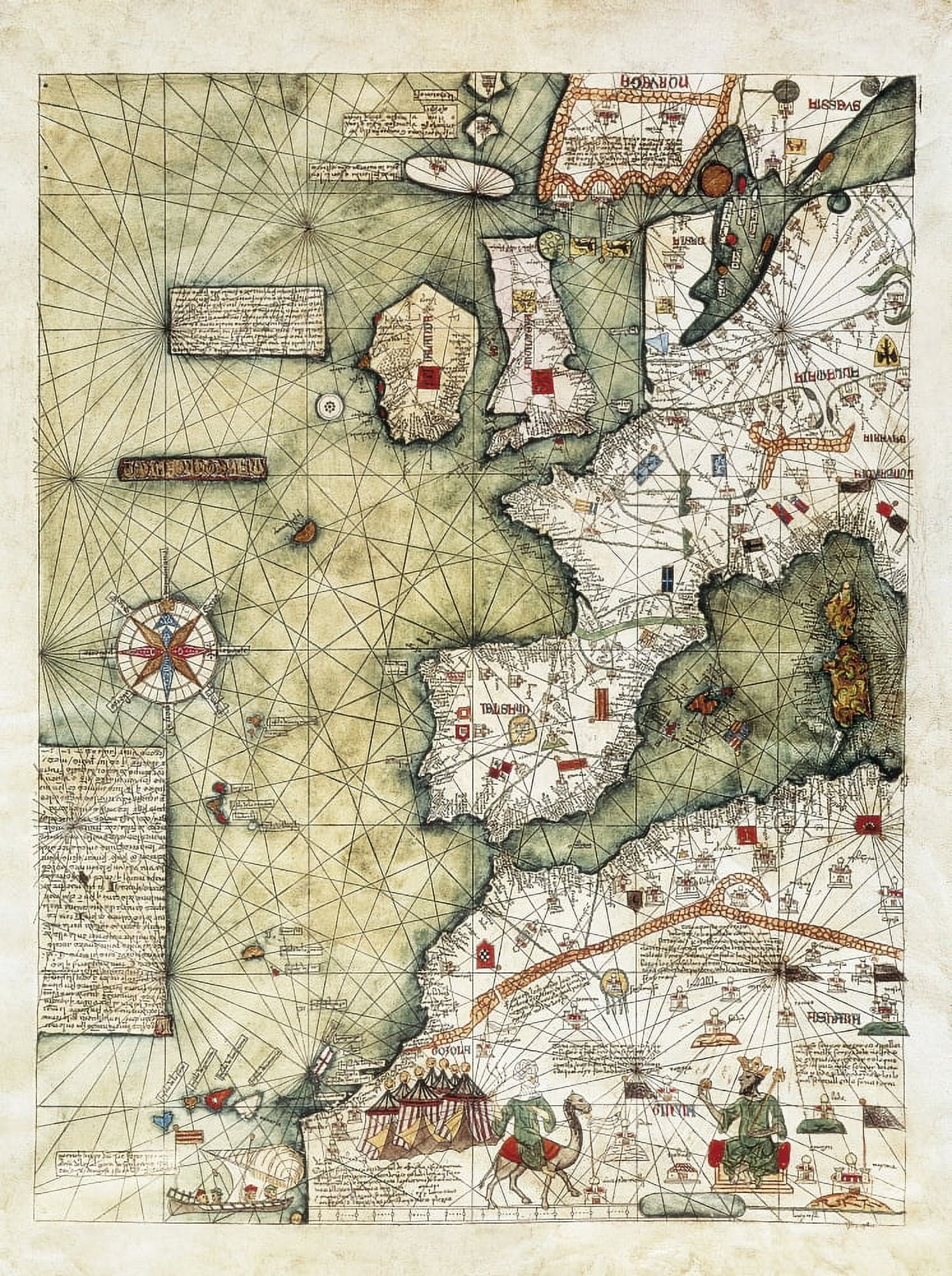 Cresquesjafuda (1350-1410) Cresquesabraham ( -1381) Canvas Art - (24 x 36)