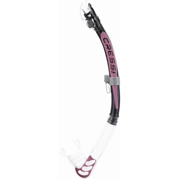 Cressi Alpha Ultra Dry Snorkel, Black/Pink