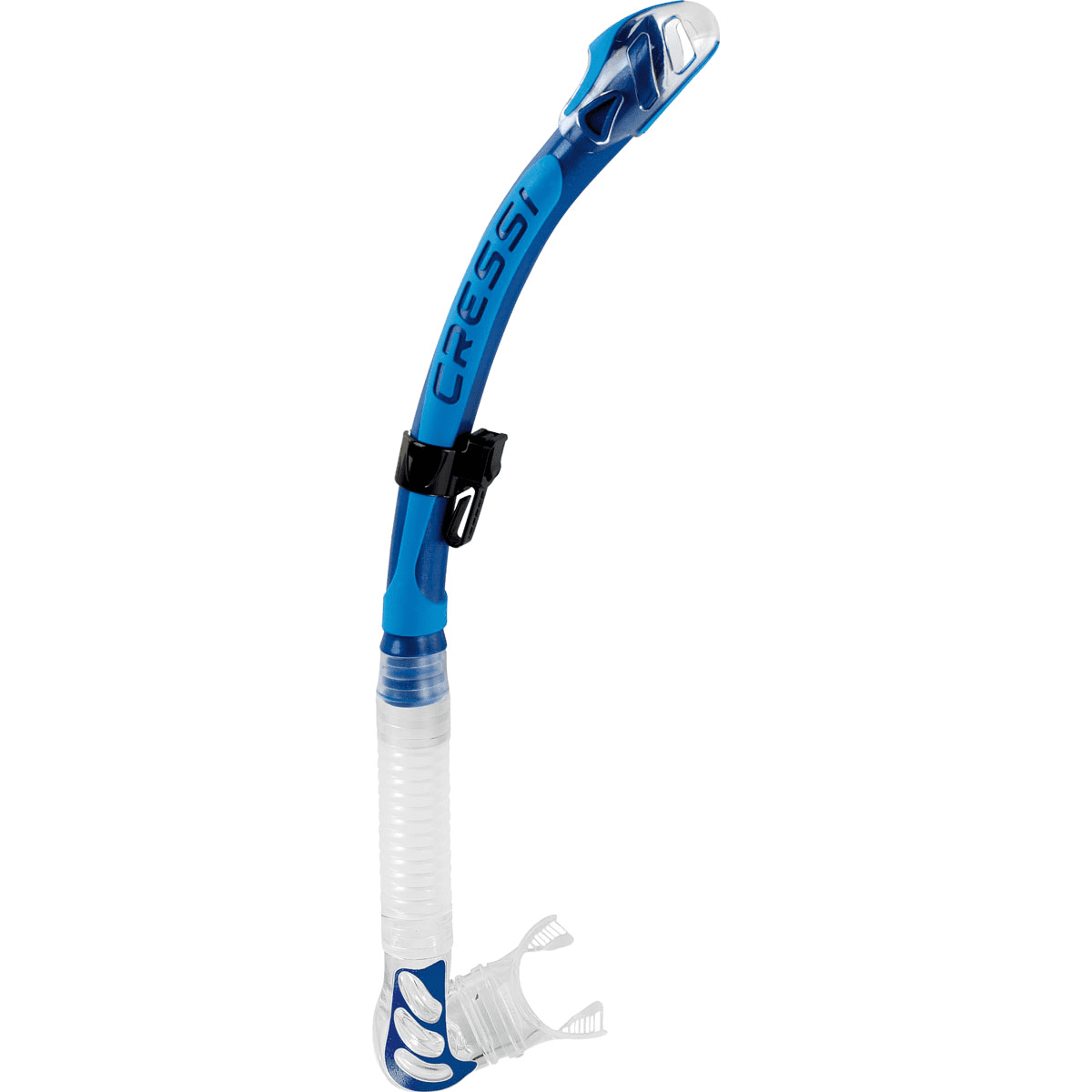 Cressi Supernova Dry Snorkel – Dry Top Valve & Silicone Mouthpiece – Travel Friendly