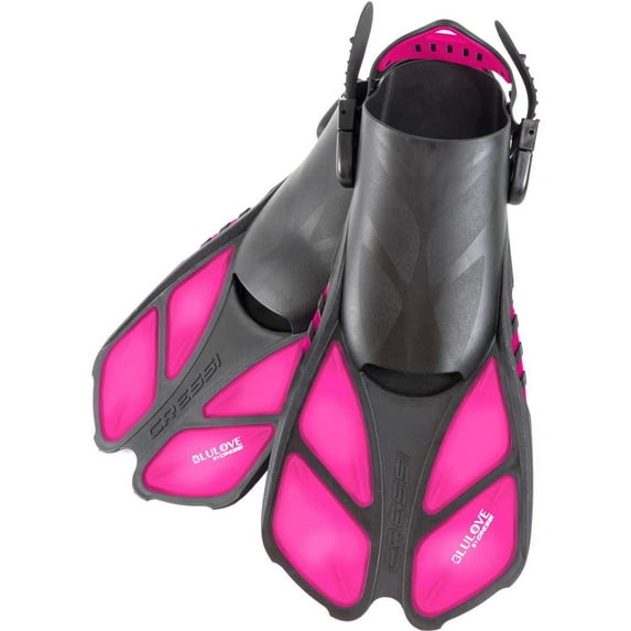 Cressi Bonete Open Heel Snorkeling Fins - Pink, Size: Small/Medium