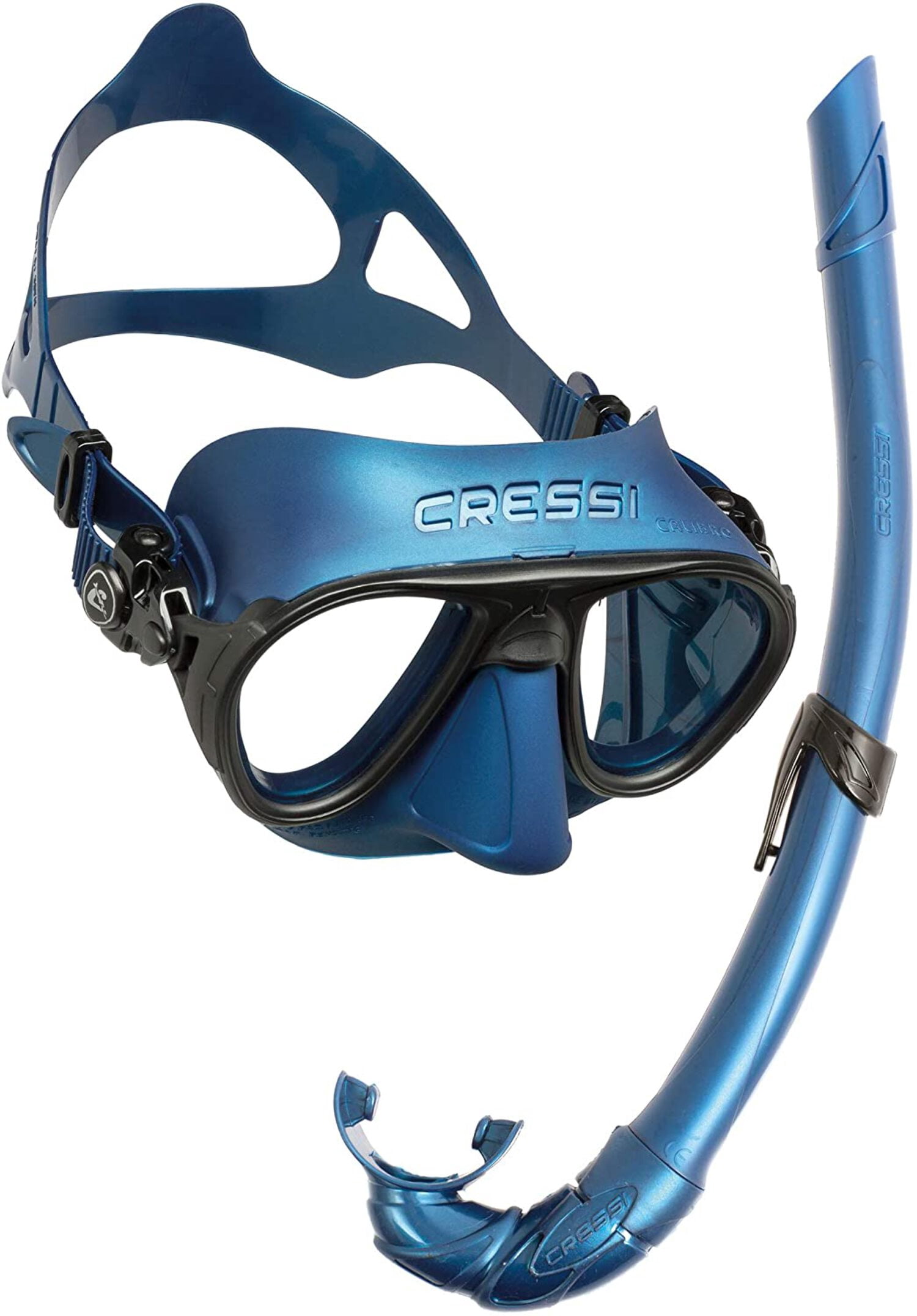 Set Maschera Calibro + Snorkel Corsica Cressi - Antiappannamento, Per Snorkeling E Freediving