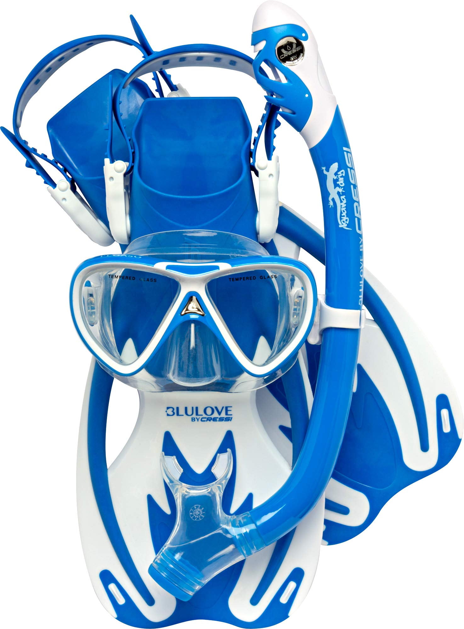 Cressi Rocks Pro Junior Dry Set - Mask, Fins, Snorkel