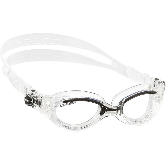 Cressi Flash Clear and Black Swimming Sport Goggles