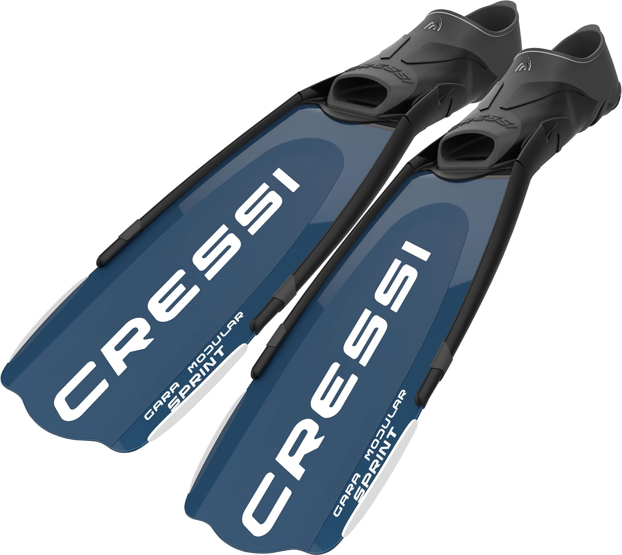 Cressi Gara Modular Sprint Fin (Blue Metal, 7.5/8)