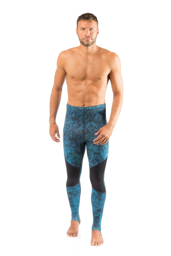 unisex adult Pant Rash Guards, Camo Blue, Medium US