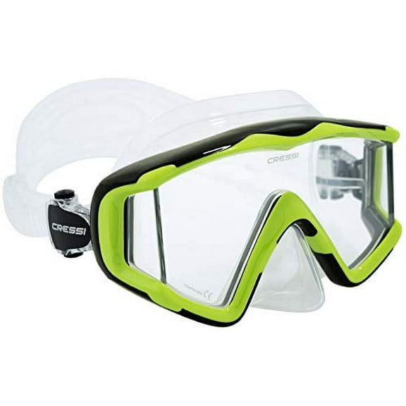 Cressi Pano 3 Mask, Lime Green / Clear
