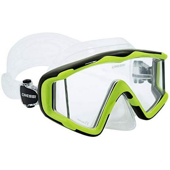Cressi Pano 3 Mask, Lime Green / Clear