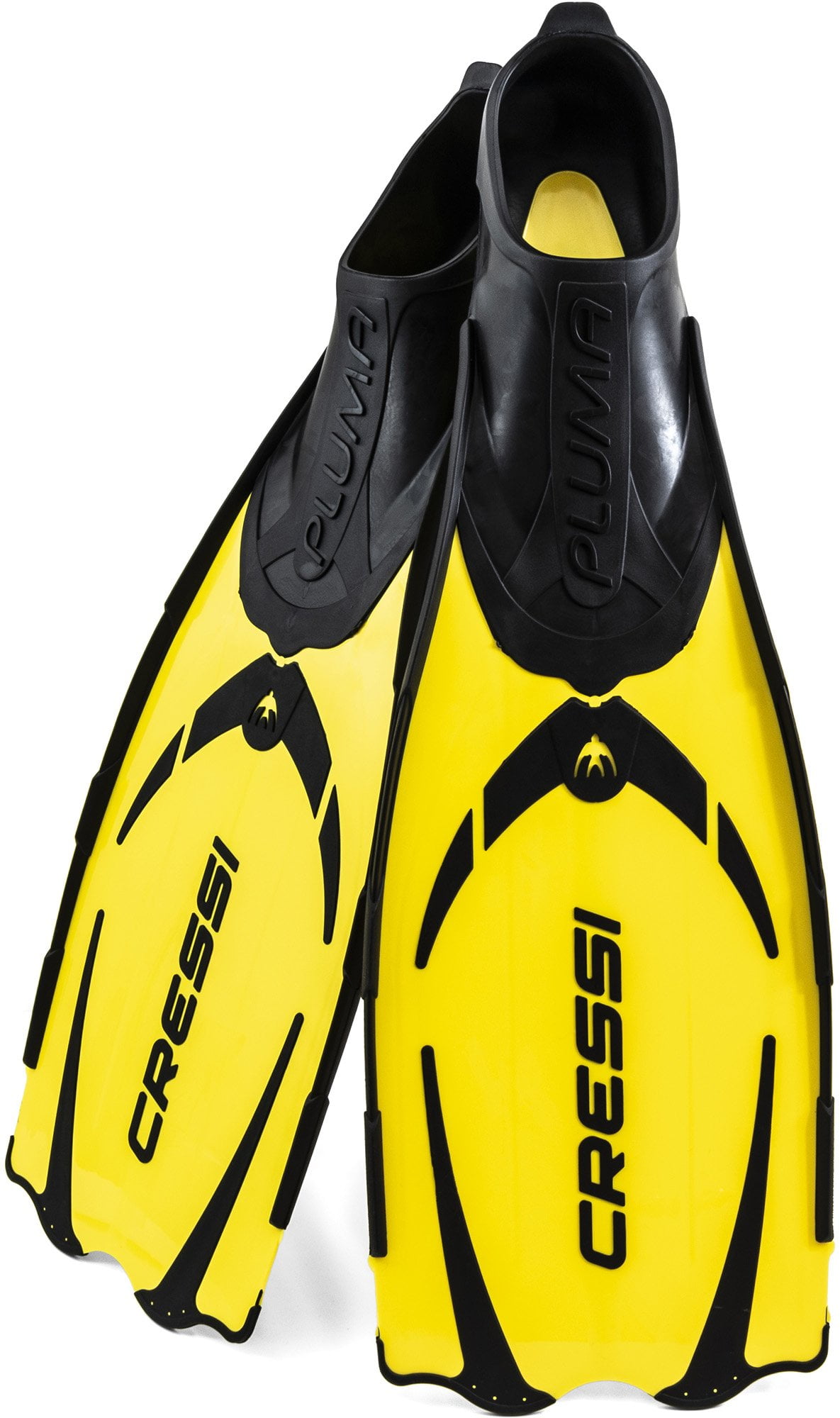 Cressi Pluma, Yellow/Black, 45/46 - Snorkeling Fins, Polypropylene (PP) Material