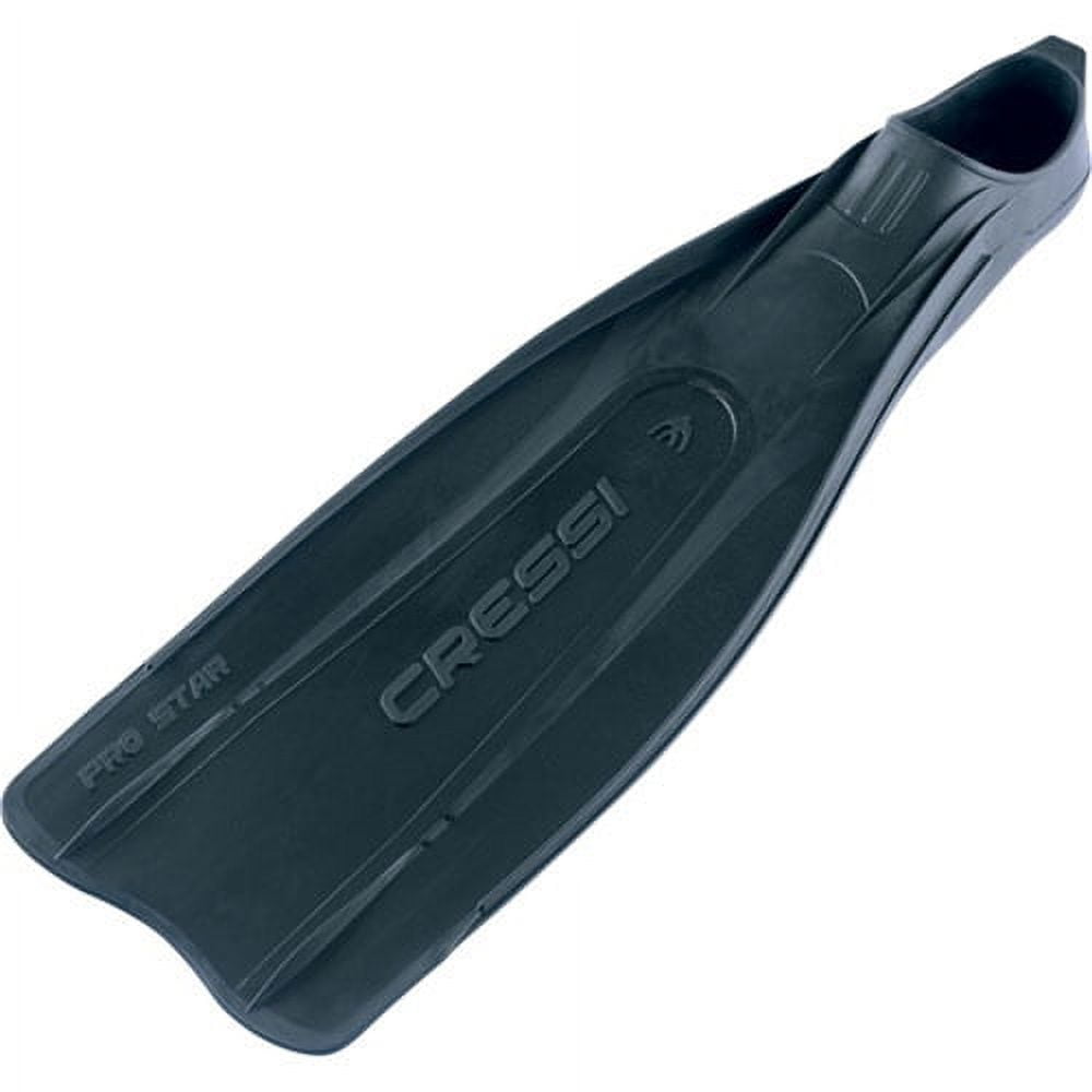 Cressi Pro Star Full Foot Fins (Black, Mens 7-8 / Womens 8-9)