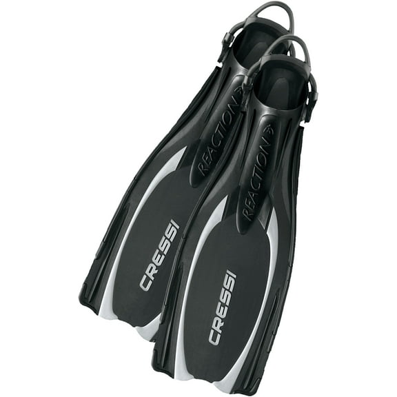 Cressi Reaction Open Heel Fins with Bungee Straps