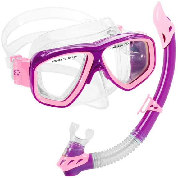 Cressi Rocks Kids Mask Snorkel Combo - Pretty in Pink