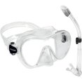 thumbnail image 1 of Cressi Scuba Diving Snorkeling Freediving Mask Snorkel Set, Clear, 1 of 3