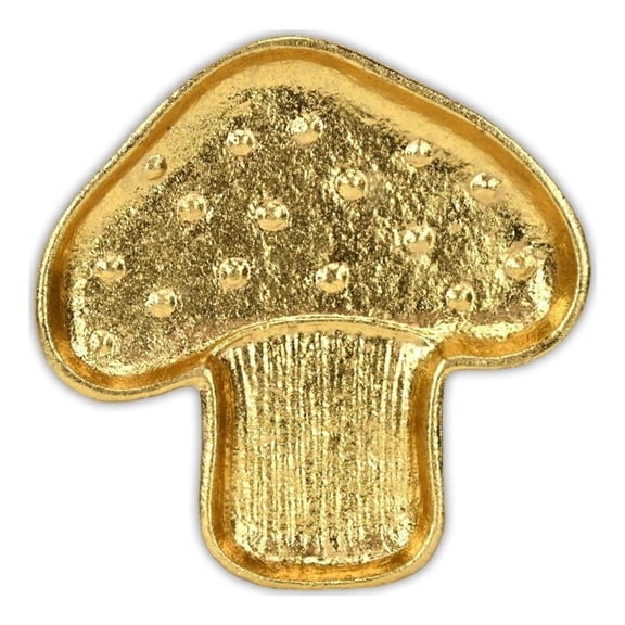 Cressida 7 Inch Cast Iron Mushroom Catchall Dish - Gold