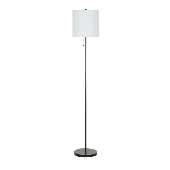Cresswell Lighting 56.5" Traditional Black Floor Lamp - Semi Gloss