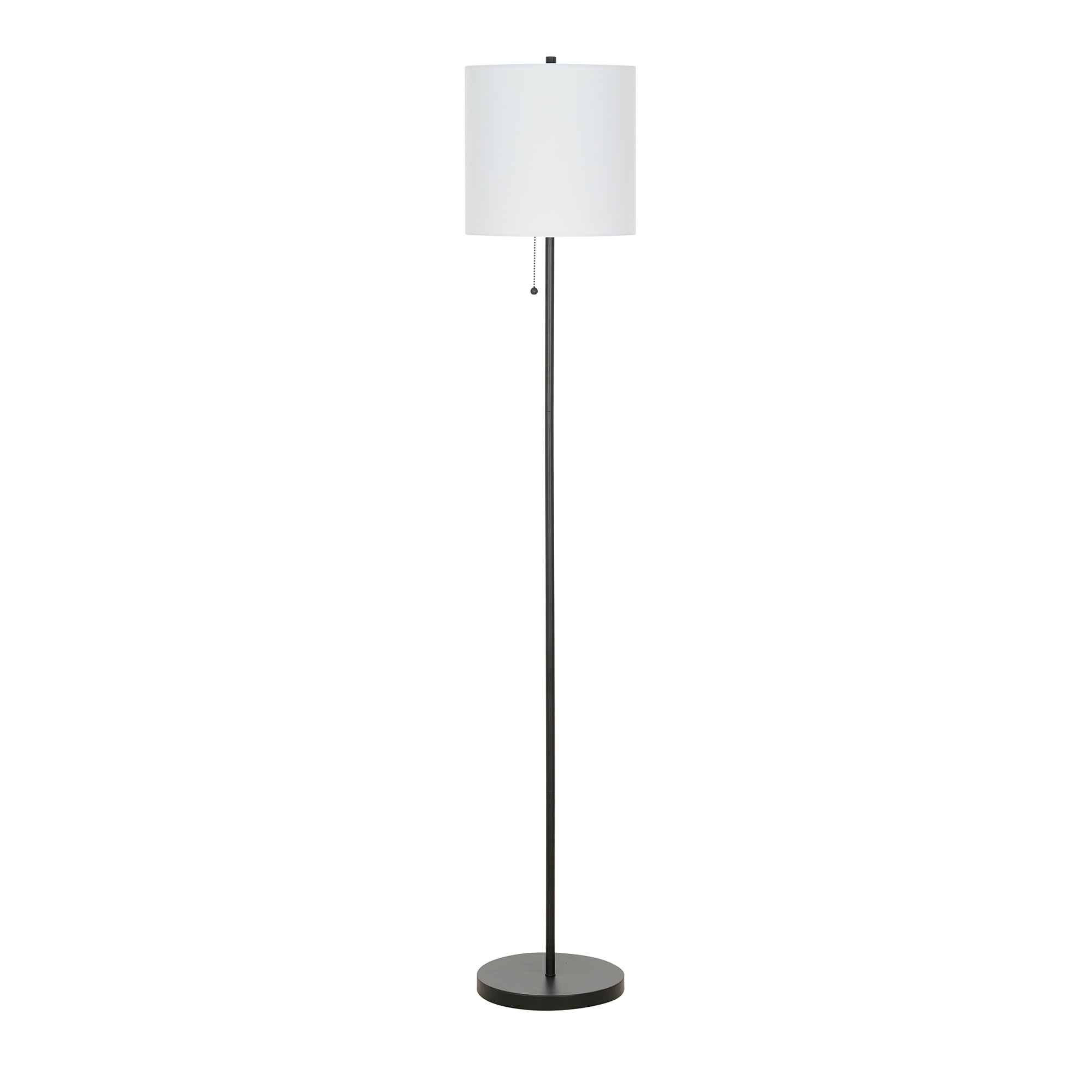 Cresswell Lighting 56.5" Traditional Black - Semi Gloss Metal Floor Lamp