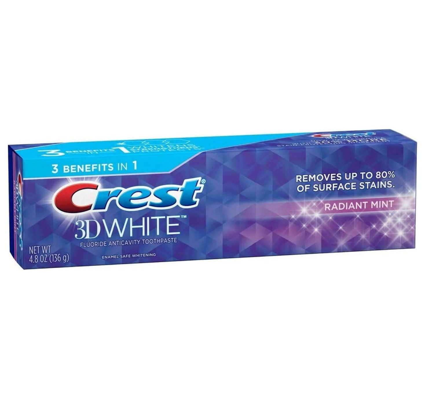 Crest 3D White Toothpaste Radiant Mint 4.8 oz (3 pack)