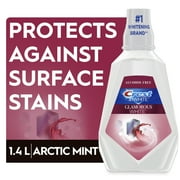 Crest 3D Glamorous White Alcohol Free Multi-Care Whitening Mouthwash, Arctic Mint, 1.4L (48 fl oz)