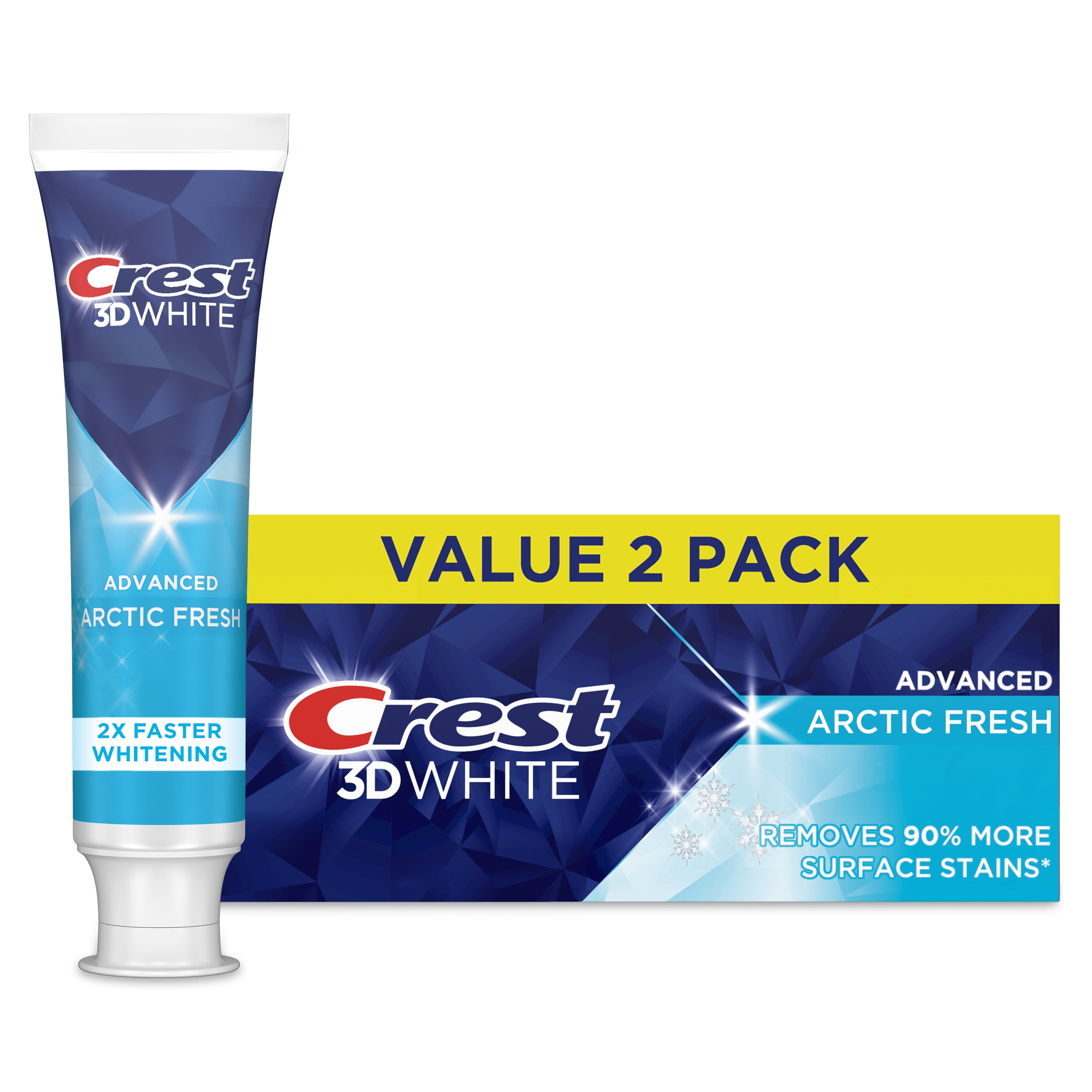 Crest 3D White Adv Arctic Fresh Whitening Toothpaste, 3.3 oz, Pk of 2 ...