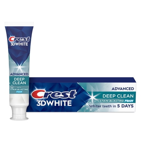 Crest Toothpaste, 3D White Adv Deep Clean Whitening Toothpaste, 3.3 oz